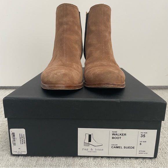 Rag & Bone Walker Boot in Camel Suede - Picture 3 of 8